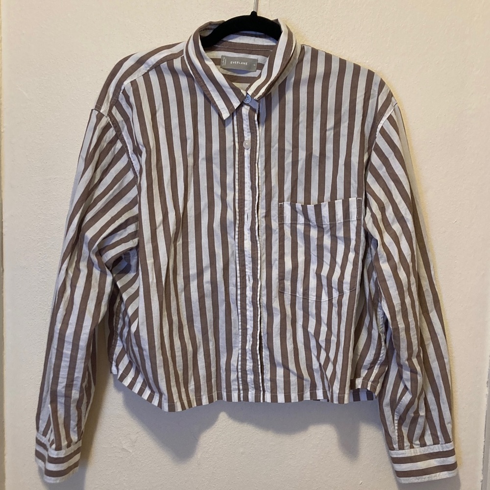 Everlane Cropped Button Up Shirt